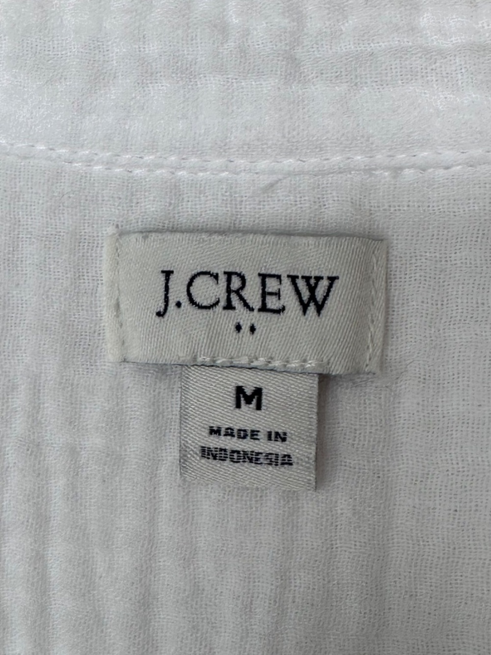 J. Crew Factory Double-gauze Button-up Long Sleeve Shirt, Size Medium - Picture 5 of 9